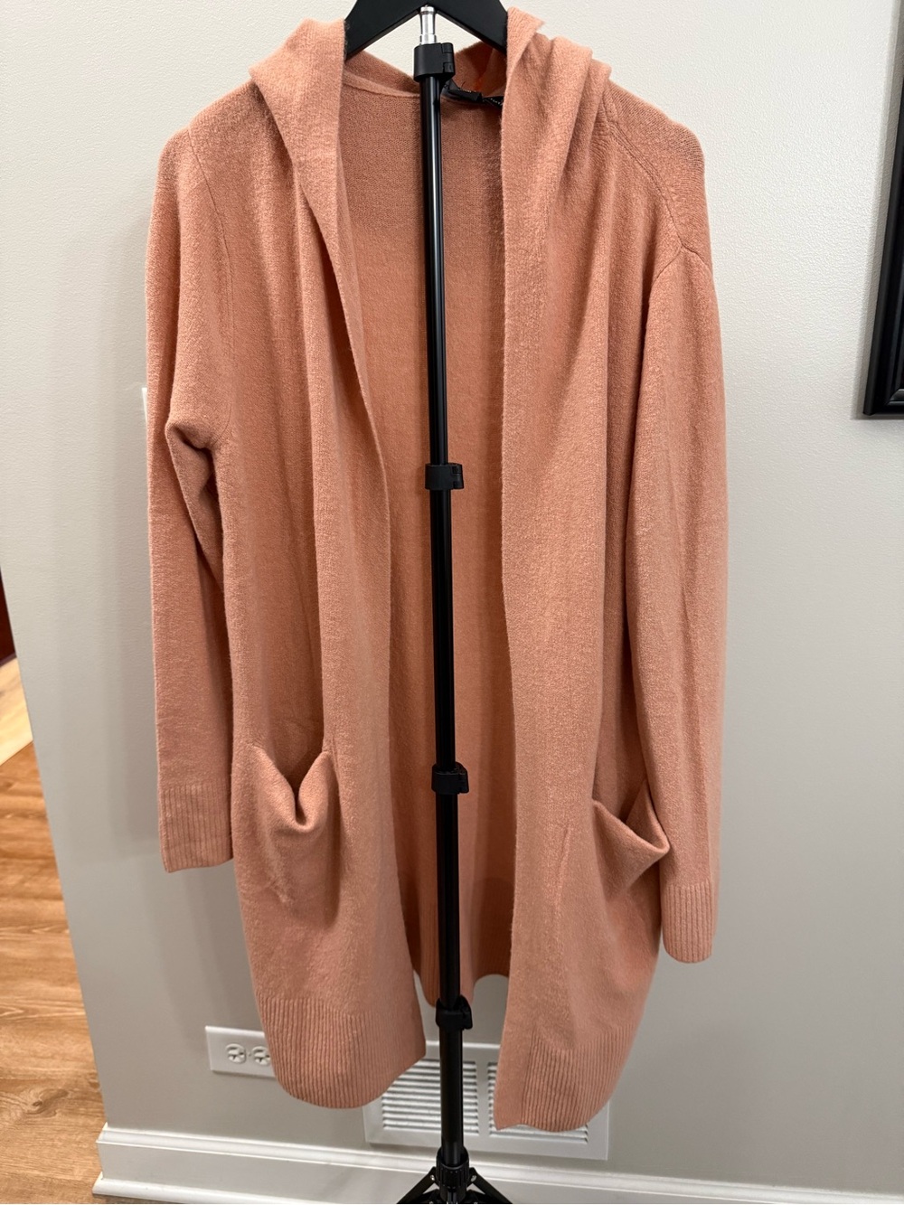 Isabella Rodriguez Hooded Open-Front Cardigan - Dusty Rose